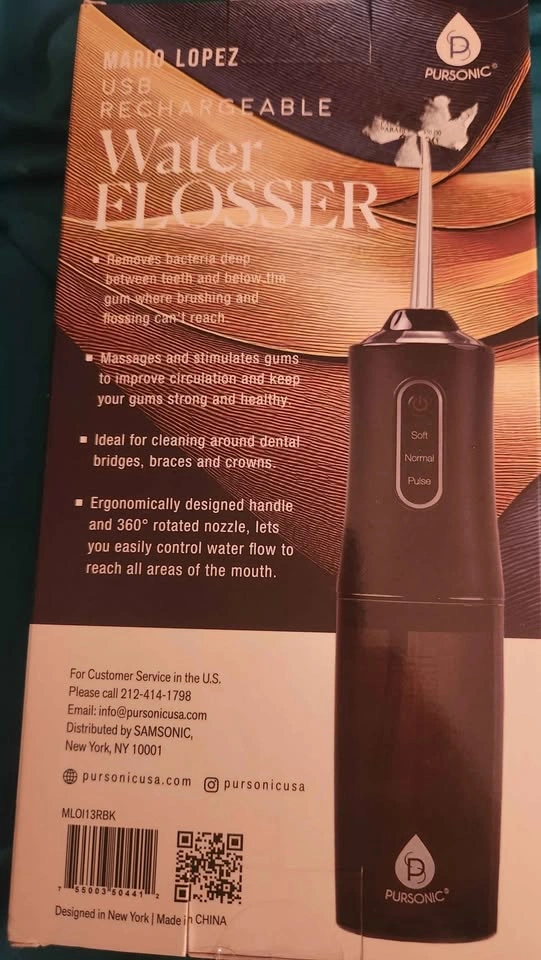 PURSONIC Mario Lopez USB Rechargeable Water Flosser - photo 3