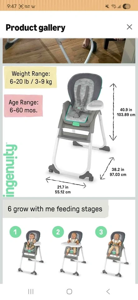 Ingenuity Full Course 6-in-1 High Chair - photo 2