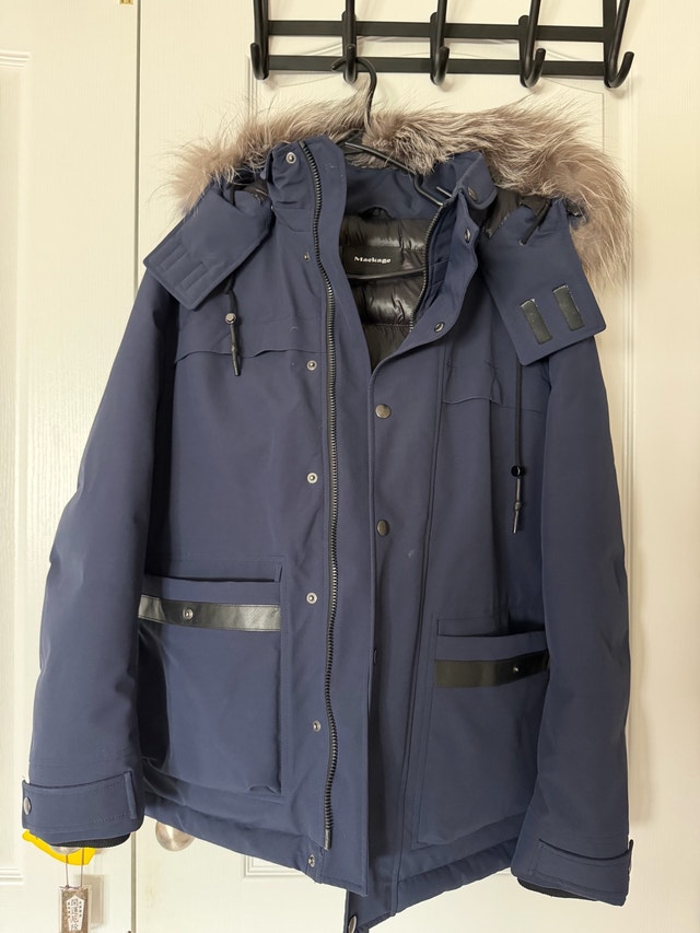 Mackage Winter Down Parka - Navy Blue, Medium