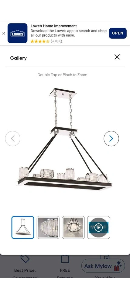 Large overhead light/ chandelier - photo 3