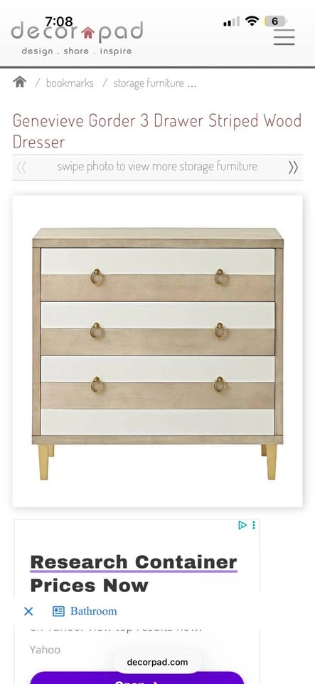 Land of Nod / Crate & Kids Genevieve Gorder 3-Drawer Dresser - photo 2