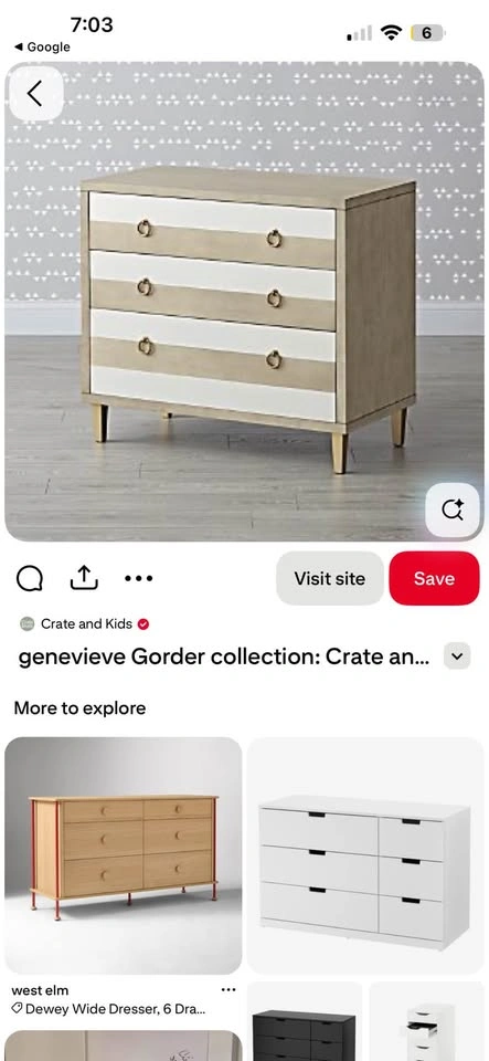 Land of Nod / Crate & Kids Genevieve Gorder 3-Drawer Dresser - photo 3