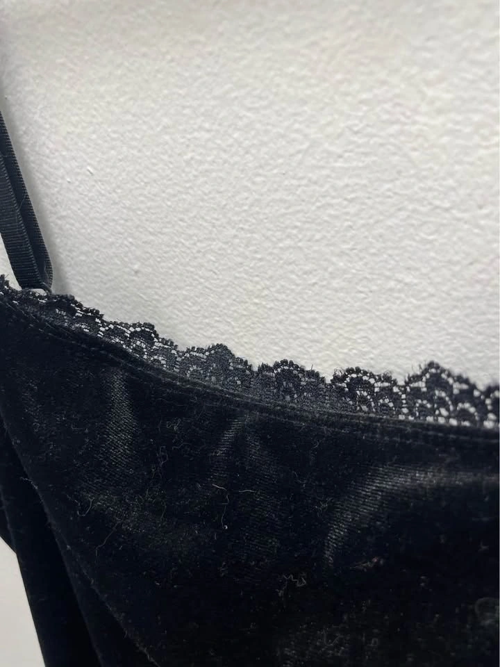 Forever 21 Black Velvet Slip Dress - photo 3