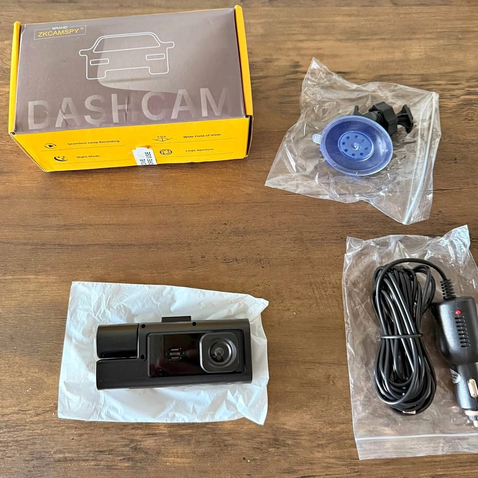 Dash Cam With SD Card, 360 Dual Night Vision Dash Camera