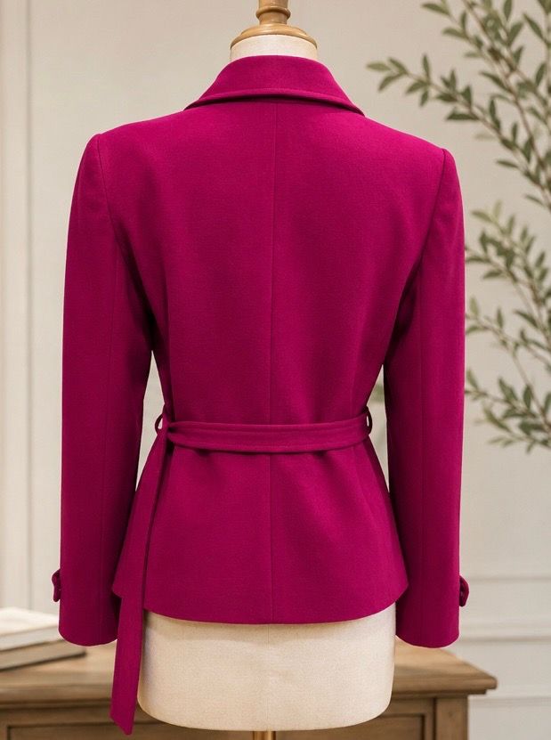 Vintage Tahari Arthur S. Levine Belted Magenta Blazer