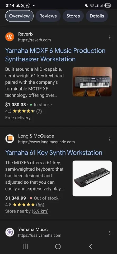 Yamaha MOXF6 image indicator(7)