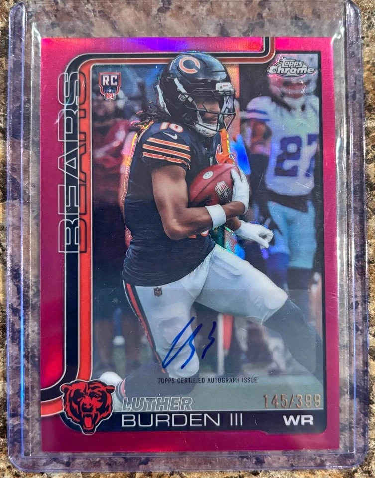 Luther Burden III 2025 Topps Chrome Magenta Refactor Rookie Auto