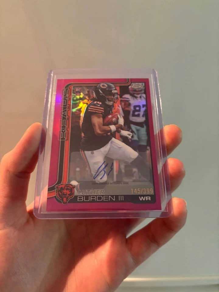 Luther Burden III 2025 Topps Chrome Magenta Refactor Rookie Auto - photo 3