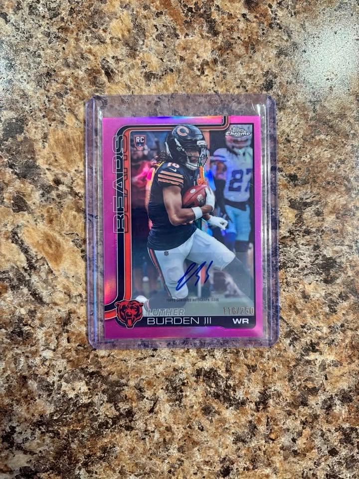 Luther Burden III 2025 Topps Chrome Pink Refractor Auto Rookie C