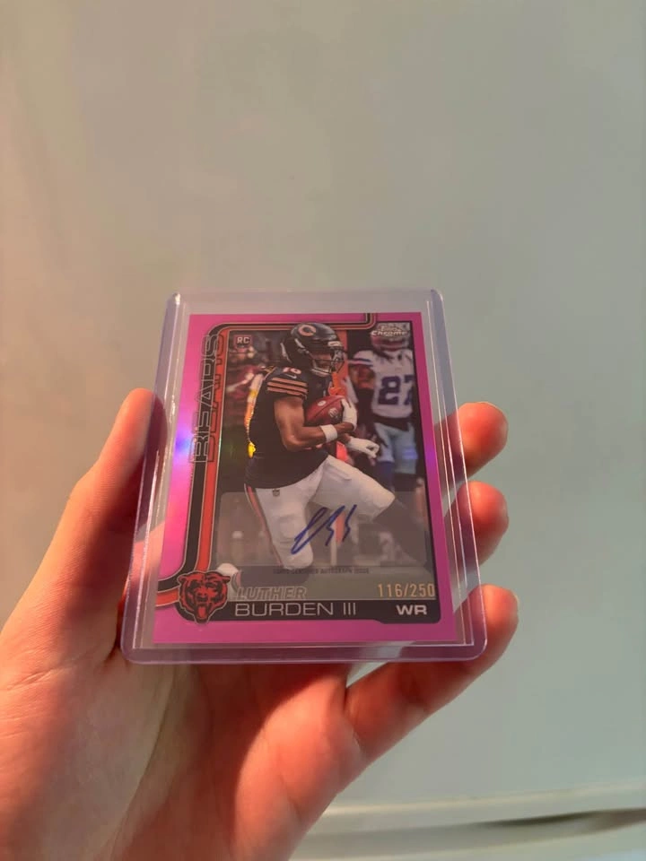 Luther Burden III 2025 Topps Chrome Pink Refractor Auto Rookie C - photo 2