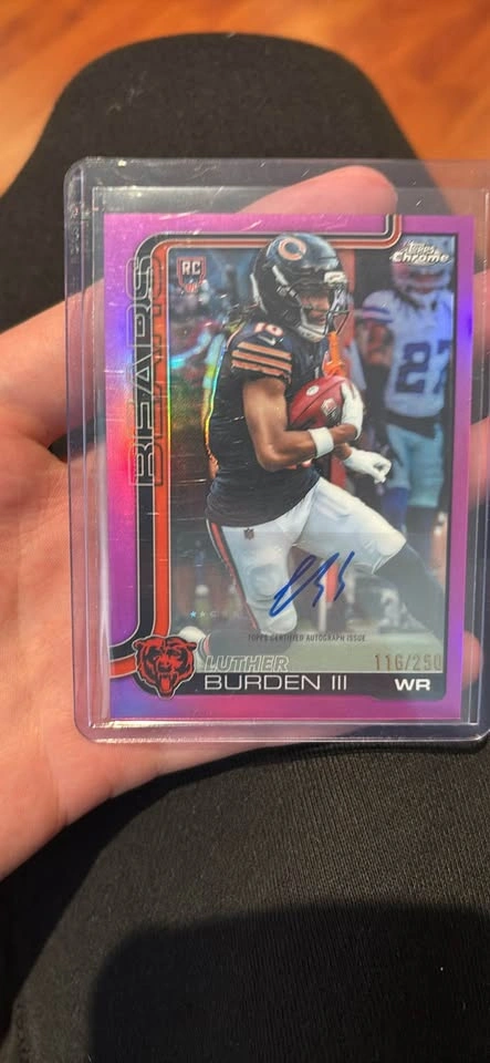 Luther Burden III 2025 Topps Chrome Pink Refractor Auto Rookie C - photo 5