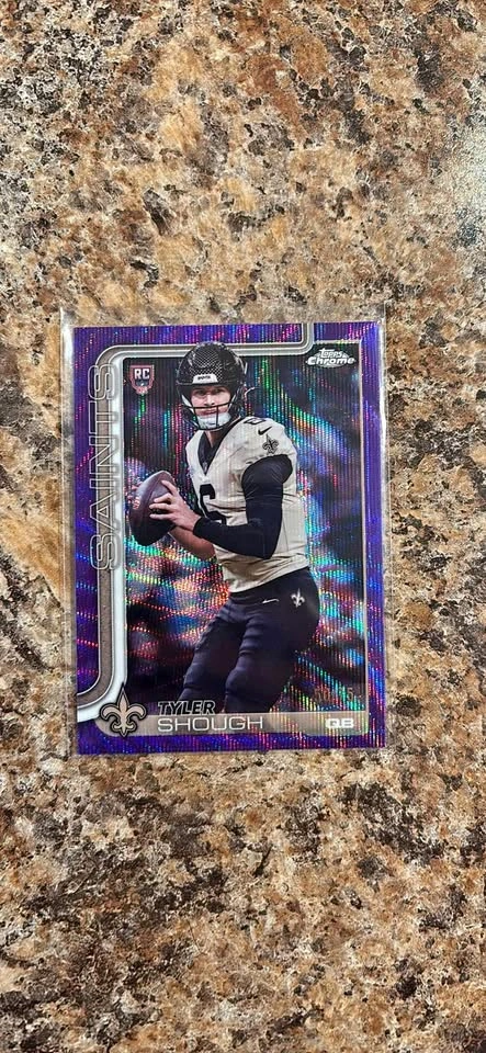 Tyler Shough 2025 Topps Chrome Rookie Card /75