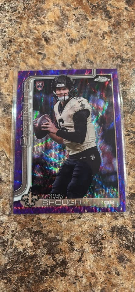 Tyler Shough 2025 Topps Chrome Rookie Card /75 - photo 2