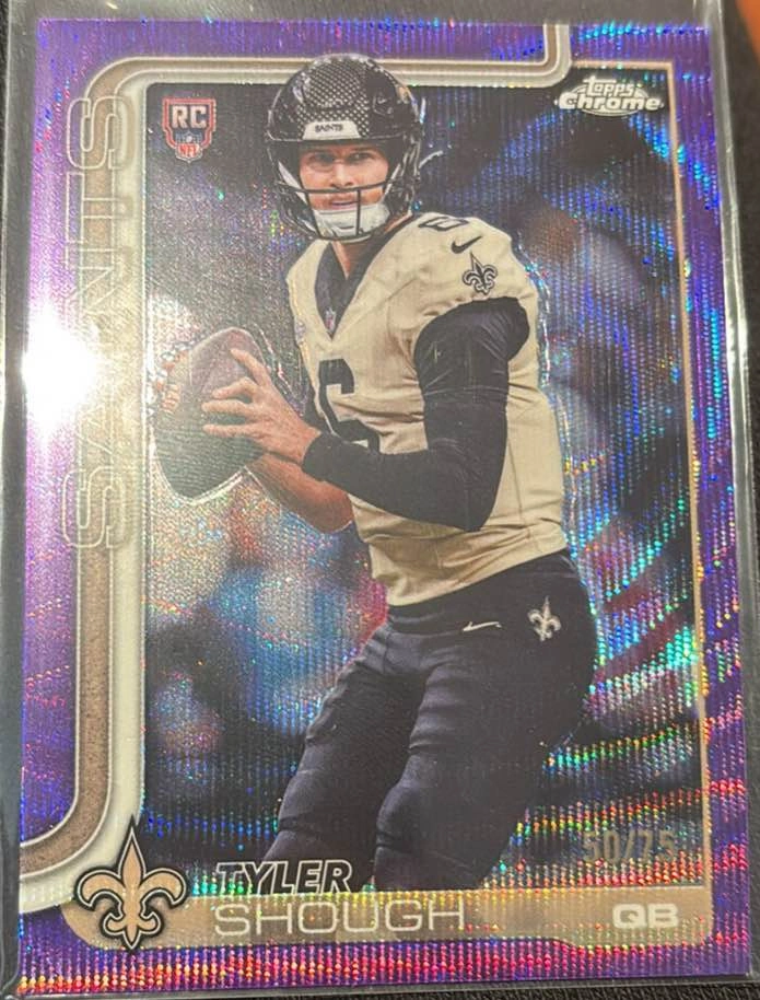 Tyler Shough 2025 Topps Chrome Rookie Card /75 - photo 4