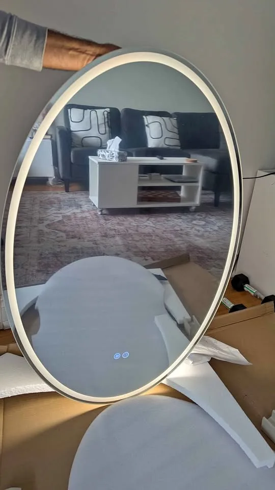 NEW 3 COLOUR LED LIGHT MIRROR with ANTI FOG thumbnail