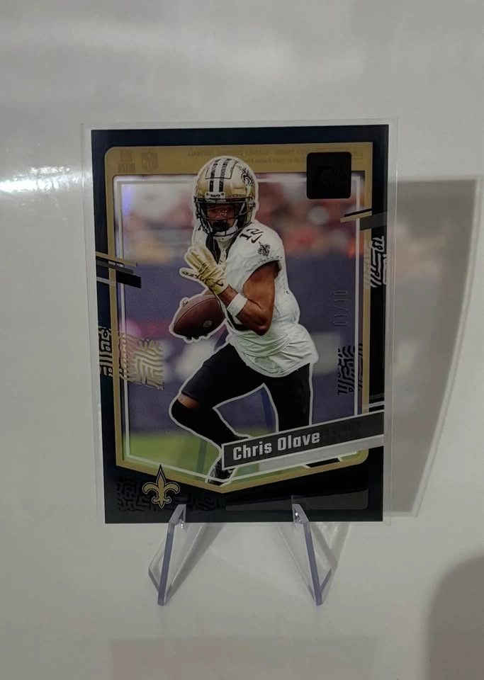 Chris Olave #35 1/10 Black Clearly Donruss - photo 2