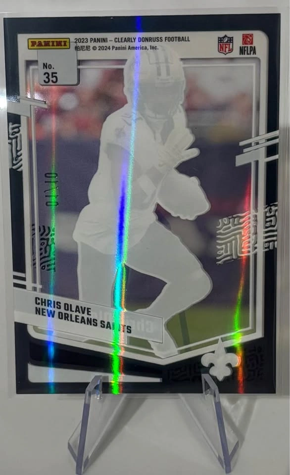 Chris Olave #35 1/10 Black Clearly Donruss - photo 3