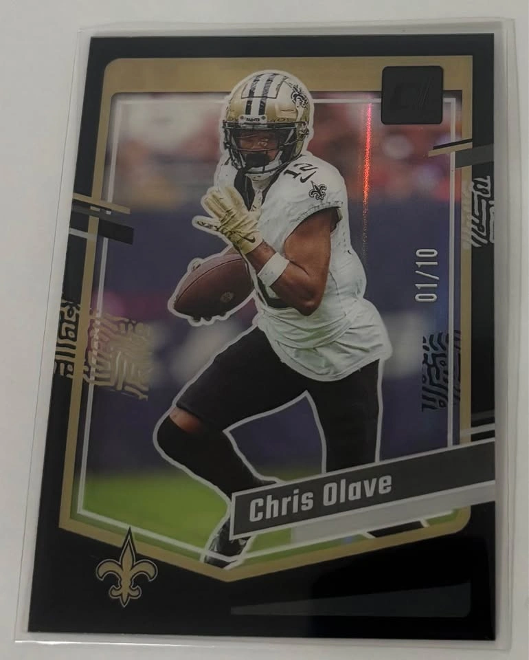 Chris Olave #35 1/10 Black Clearly Donruss - photo 5