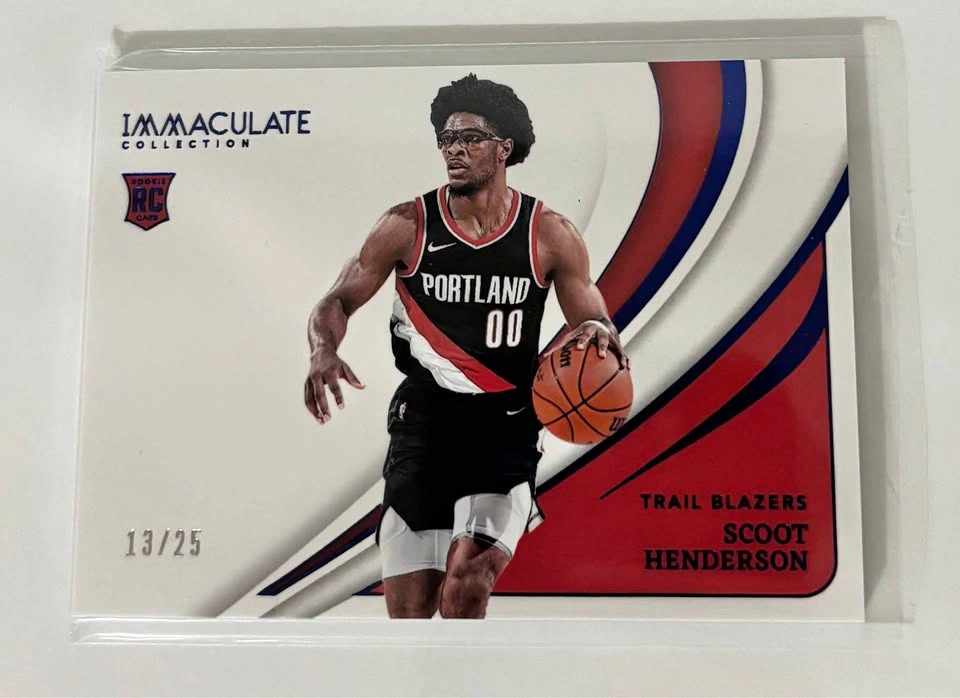 2023 Panini Immaculate #98 Scoot Henderson Blue RC Rookie /25