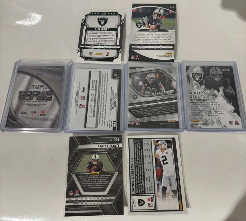 Las Vegas Raiders Card Lot - Maxx Crosby, Ashton Jeanty - photo 3