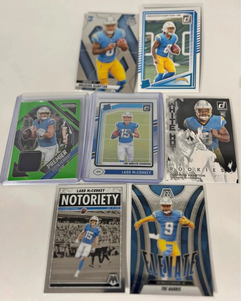 Chargers Football Card Lot-Herbert Patch, Ladd Mconkey RC
