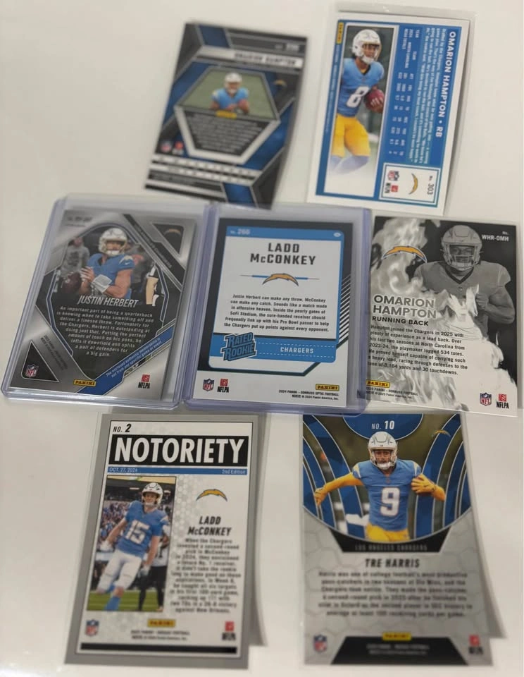 Chargers Football Card Lot-Herbert Patch, Ladd Mconkey RC - photo 3