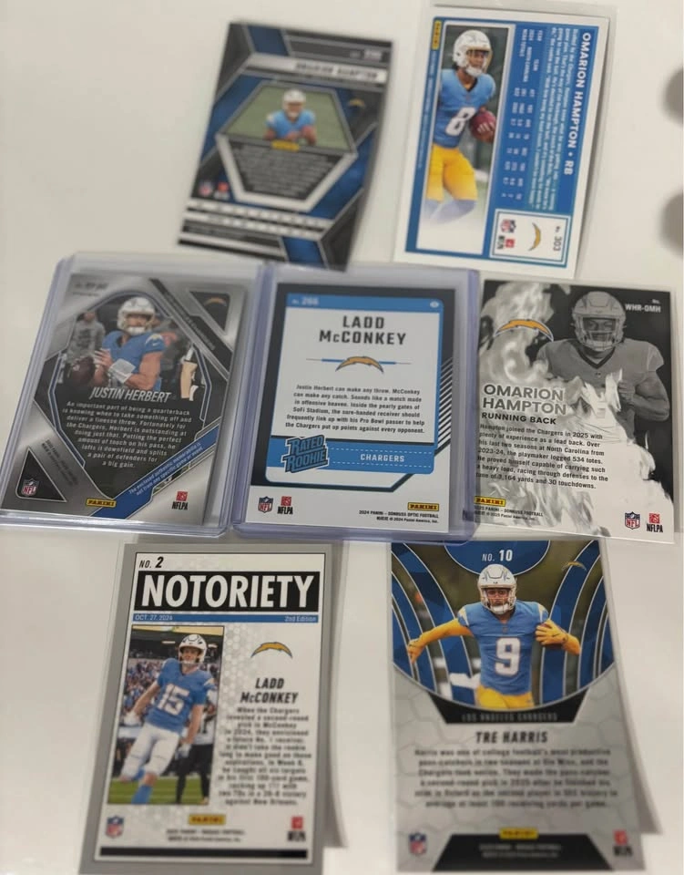Chargers Football Card Lot-Herbert Patch, Ladd Mconkey RC - photo 4