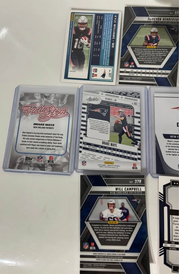 New England Patriot Football Card Lot - Drake Maye Rookie Cards - photo 5