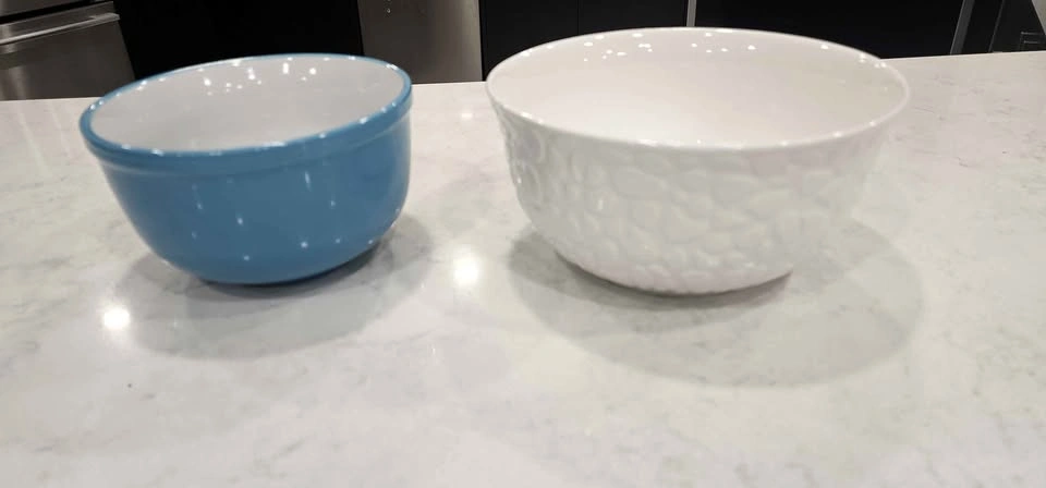 Ceramic Serving Bowls – Blue & White (Set of 2)