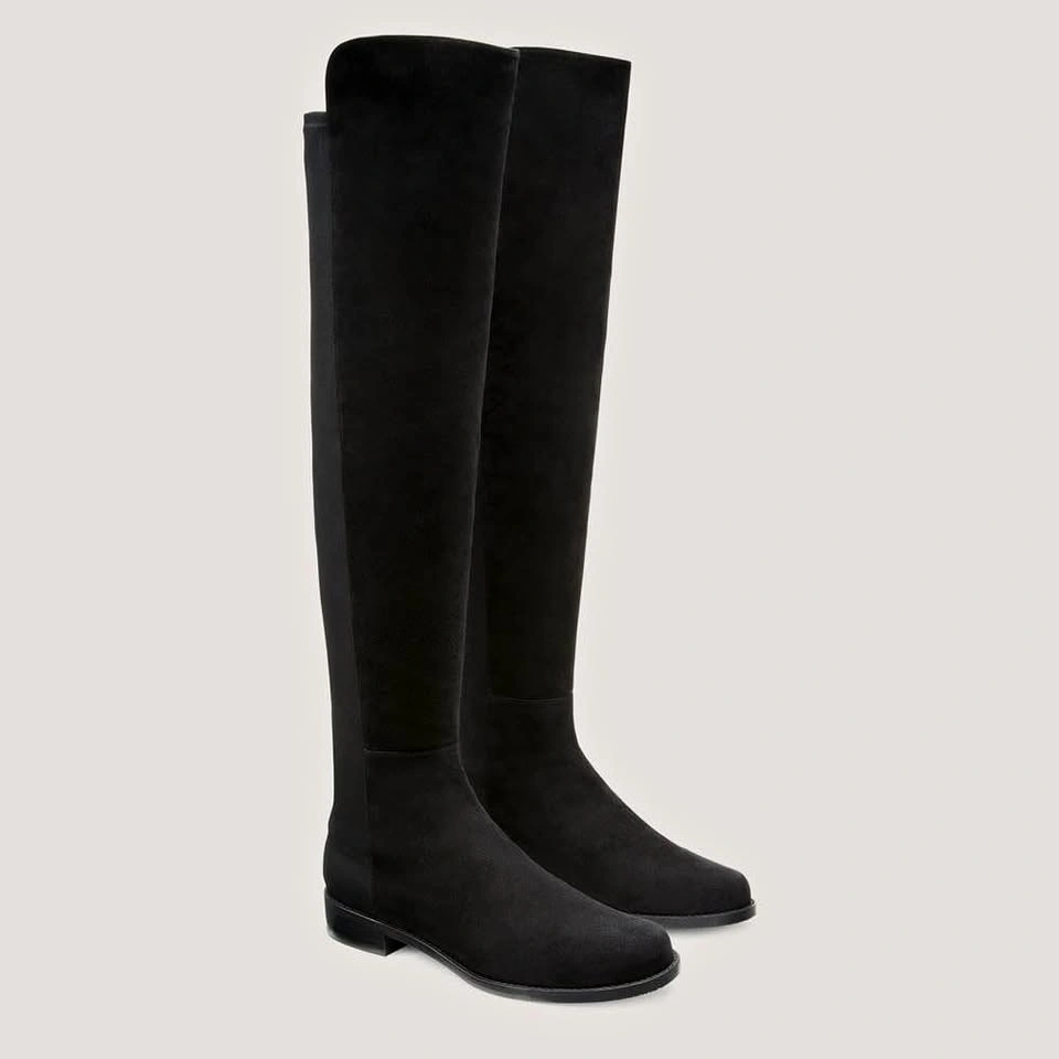 Stuart Weitzman 50/50 Black Leather Boots US Size 9