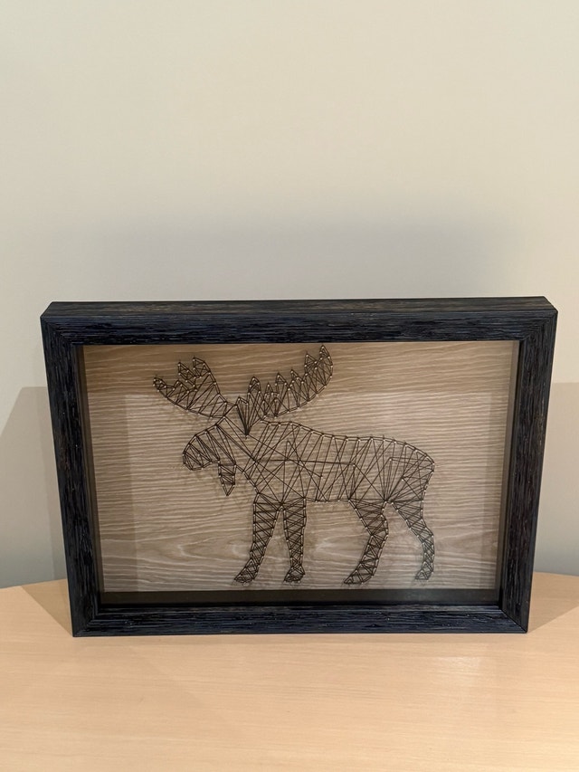 Framed Moose String Art Wall Decor