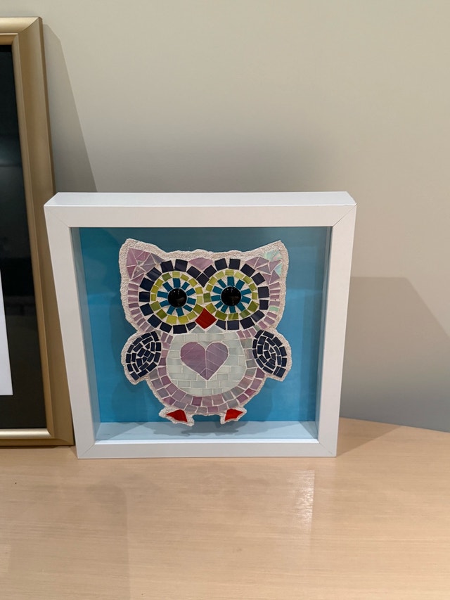 Framed Owl Art Set - Brandon Jacko Print & Mosaic - photo 2
