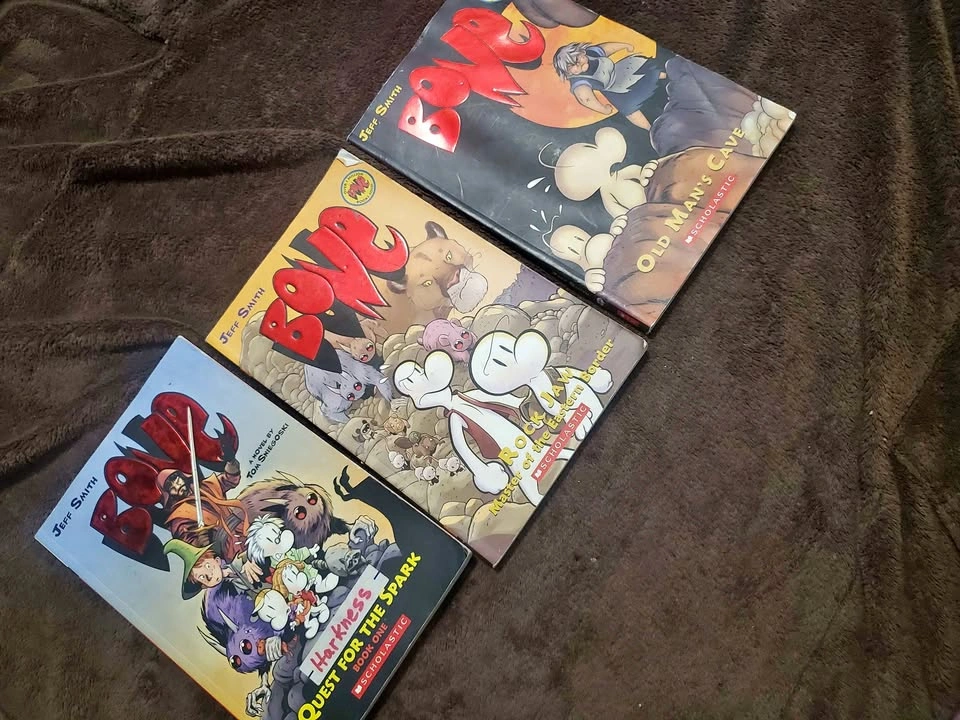 Bone Graphic Novels: Quest for the Spark, Rock Jaw, Old Man's Ca