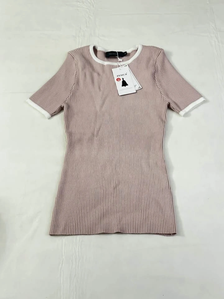 ZESICA Brand NEW Womens Short Sleeve Top - M Dustypink (#60) - photo 4