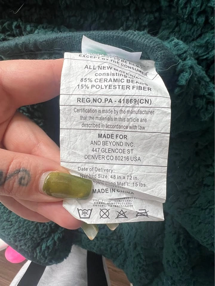 Bottle moss green turquoise weighted blanket velvet sherpa soft - photo 5