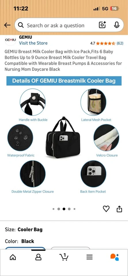 GEMIU Baby Milk Cooler Travel Bag - photo 5