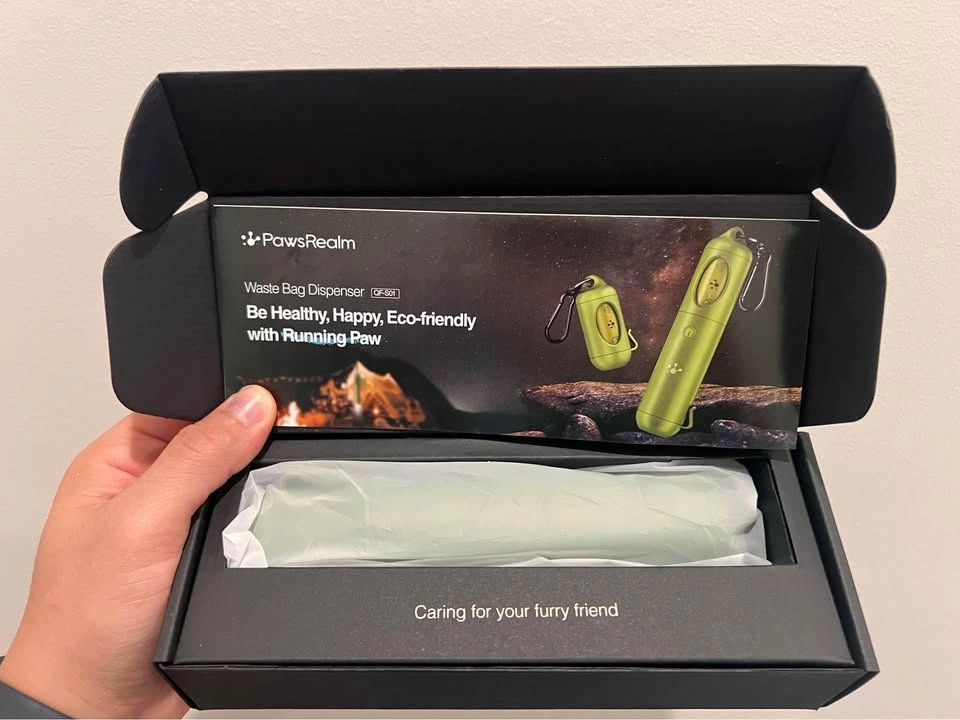 PawsRealm Smart Poop Bag Dispenser w/ Flashlight & Tracker - photo 5