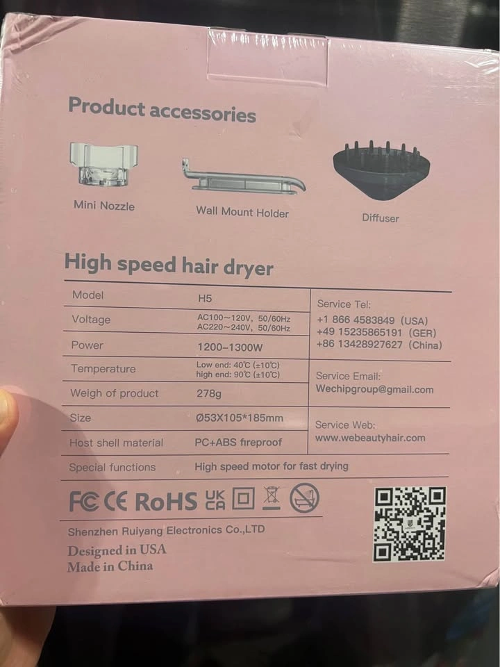 NEW WEBEAUTY Mini Hair Dryer 110k RPM - photo 3
