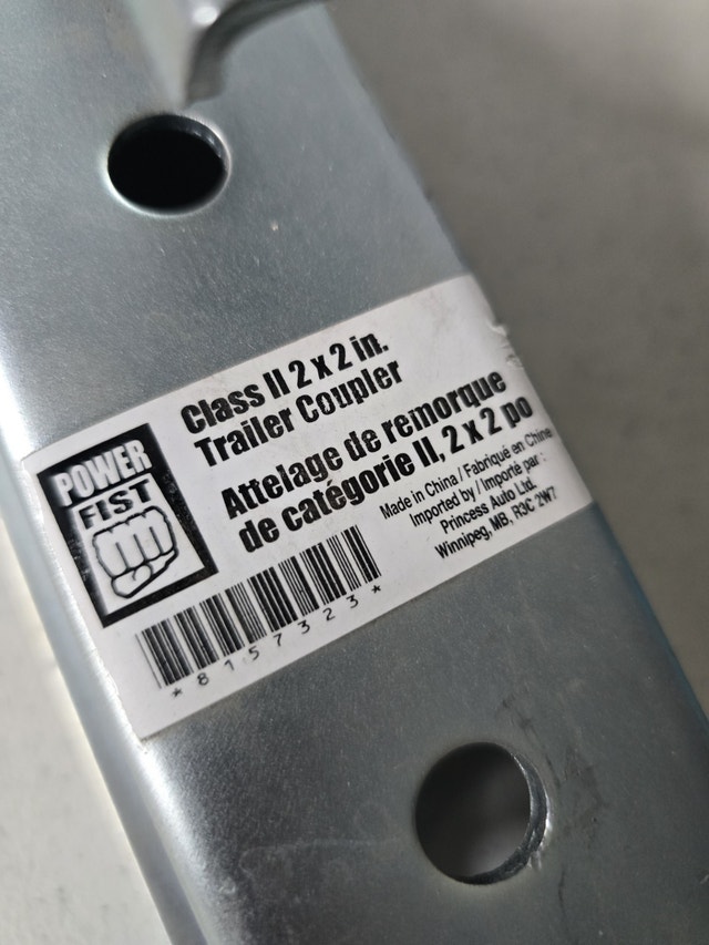 Power fist class 2 2x2 in trailer coupler, brand new