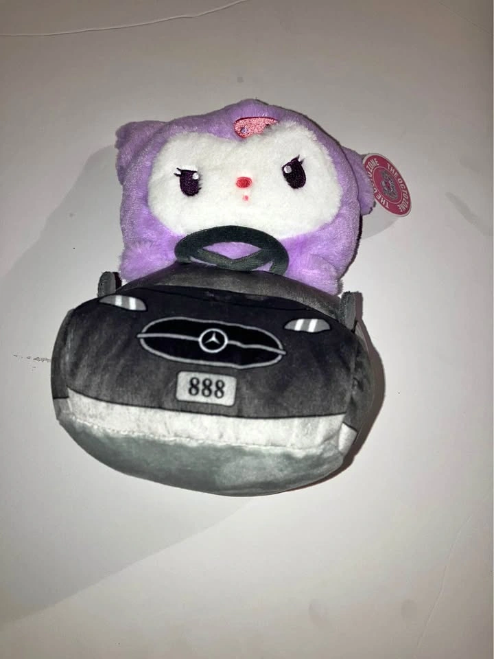 Sanrio Kuromi 9" Plush Black Car Stuffed Toy with Tag