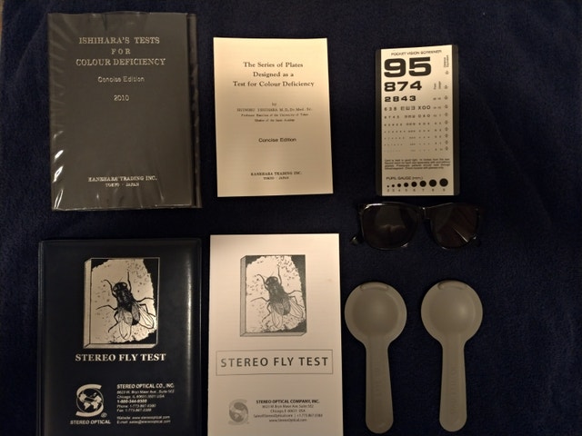 Stereo Optical Fly Test & Ishihara Colour Test Kit