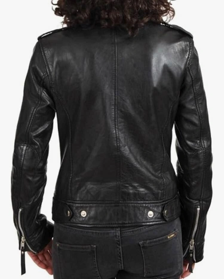 Woman’s Leather RocknRoll Motorcycle Jacket - NEW w/ tags - photo 3