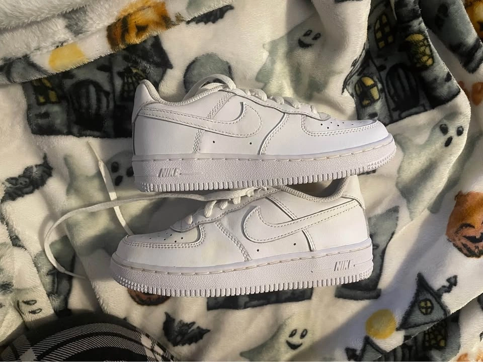 Youth Nike Air Force 1 Low Triple White - photo 3