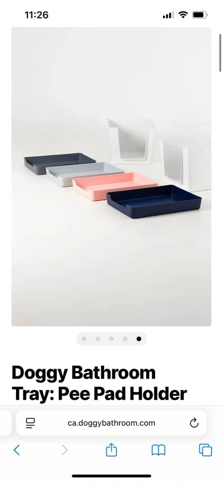 Doggy Bathroom Tray: Pee Pad Holder (Navy Blue) - photo 3