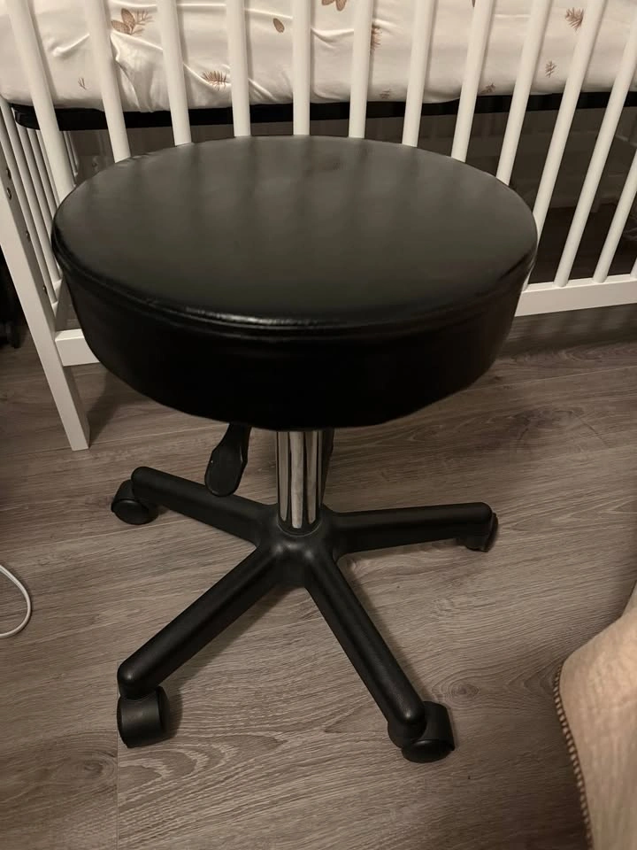 KUNOVA Adjustable Rolling Stool - Black - photo 2