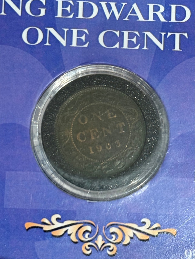 King Edward VII Cent Coin - photo 2
