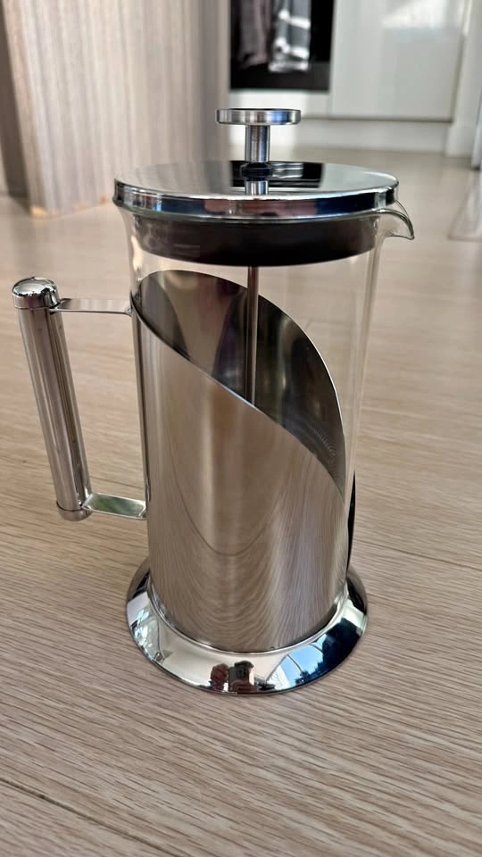 34oz French Press Coffee Maker (Stainless Steel & Glass)