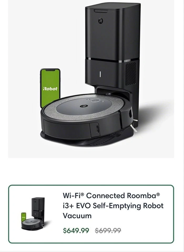 iRobot Roomba i3+ Self-Emptying Robot Vacuum
