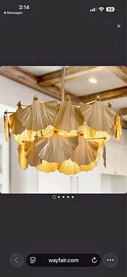 Luxury House of Hampton Anaise 8-Light Chandelier - Gold & Fabri