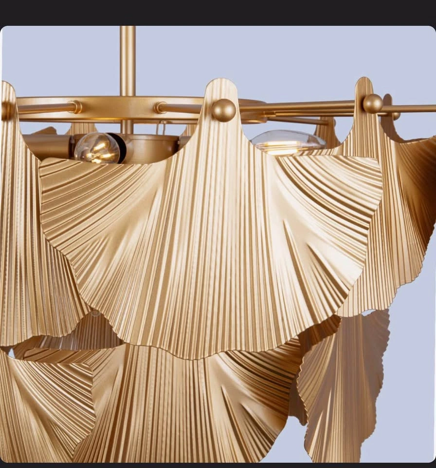 Luxury House of Hampton Anaise 8-Light Chandelier - Gold & Fabri - photo 2